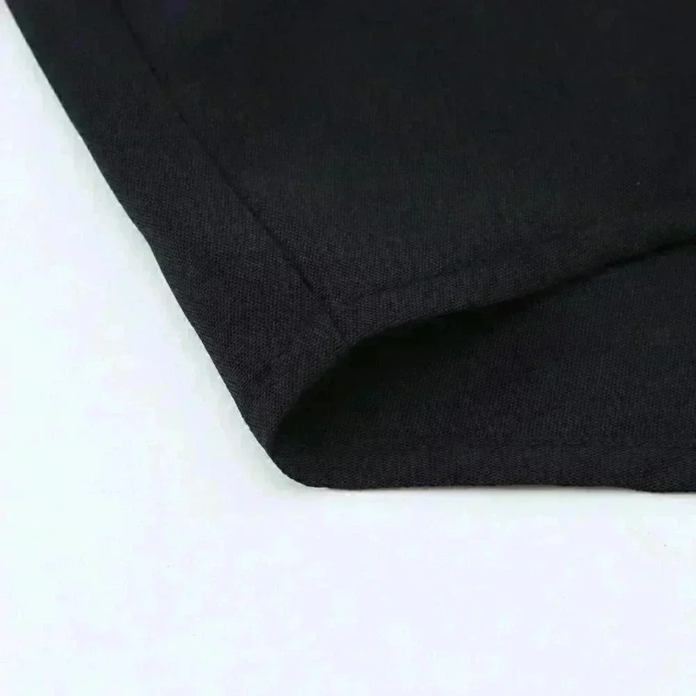 Black Casual Womens Solid Button Front Shirt - Picture 5 of 5
